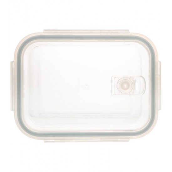 Pote 1L Retangular Hermético Borossilicato Transparente